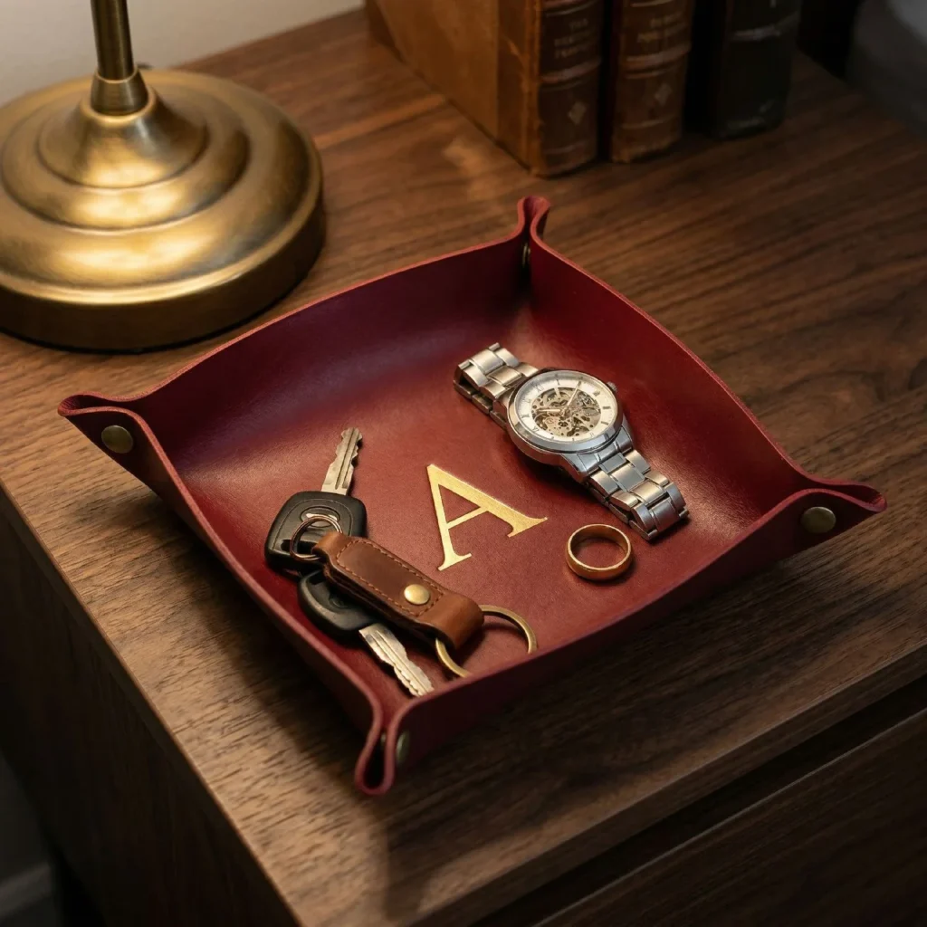 Monogram Leather Tray