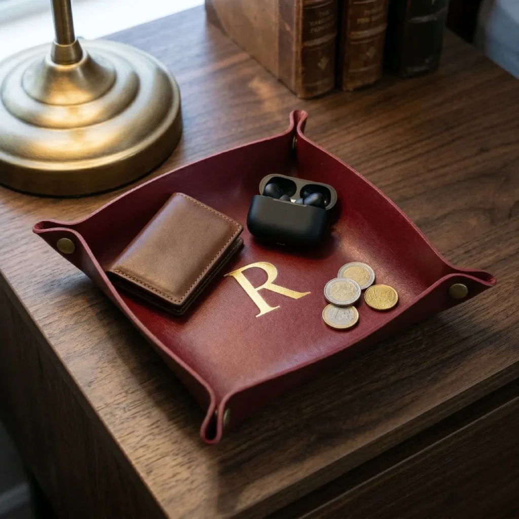 Monogram Leather Tray