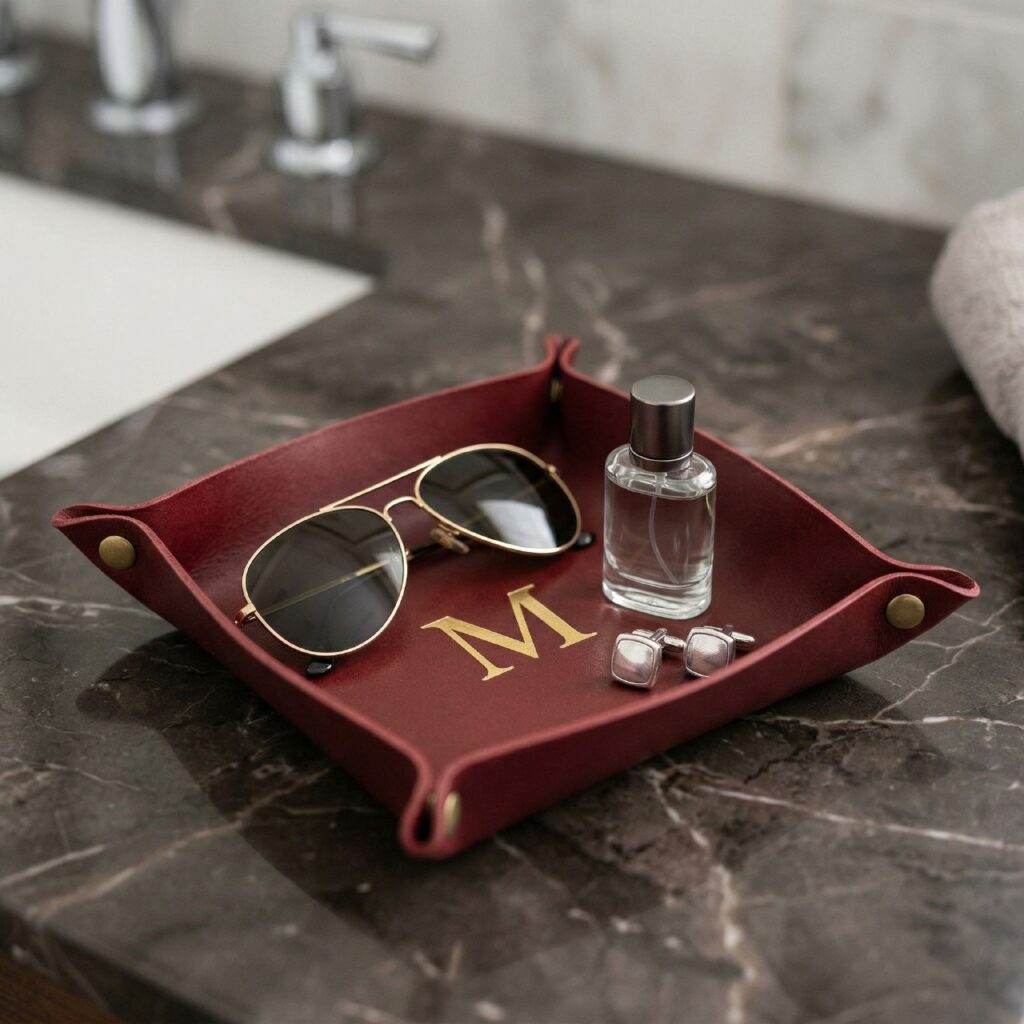 Monogram Leather Tray