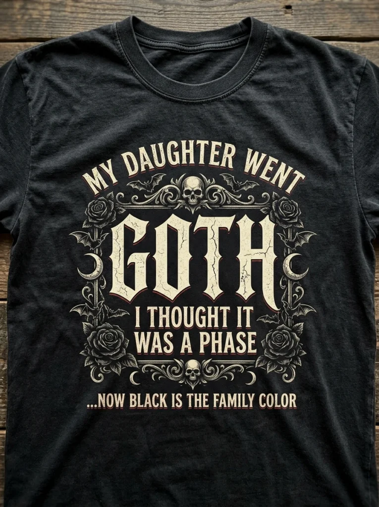 My Daughter Went Goth t-shirt design